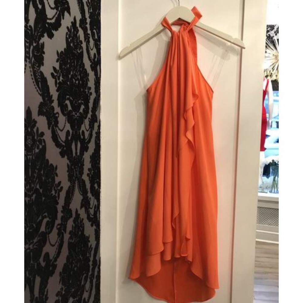 NWT coral Amanda Uprichard halter dress